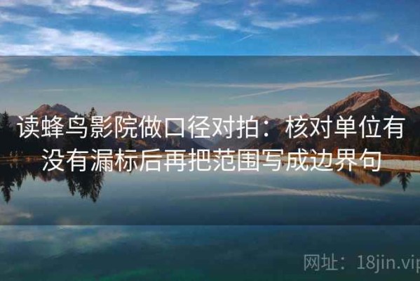 读蜂鸟影院做口径对拍：核对单位有没有漏标后再把范围写成边界句