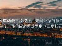 风车动漫三步校正：先问证据链够完整吗，再把结论拆成两步（三步校正）