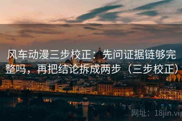 风车动漫三步校正：先问证据链够完整吗，再把结论拆成两步（三步校正）