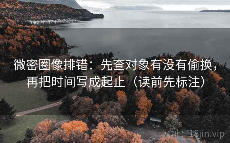 微密圈像排错：先查对象有没有偷换，再把时间写成起止（读前先标注）