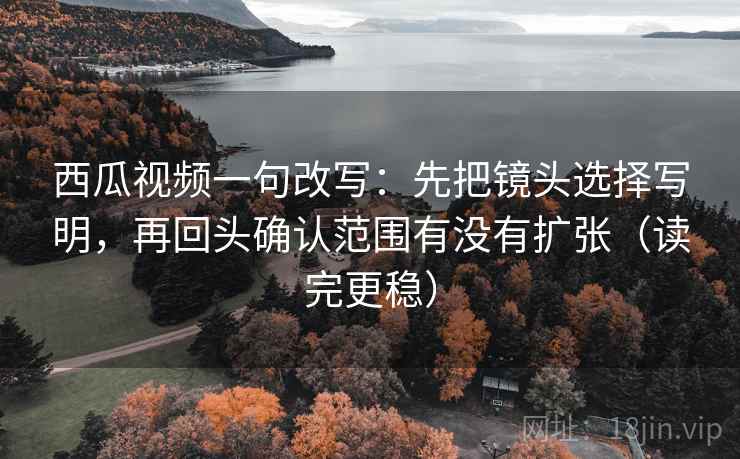 西瓜视频一句改写：先把镜头选择写明，再回头确认范围有没有扩张（读完更稳）
