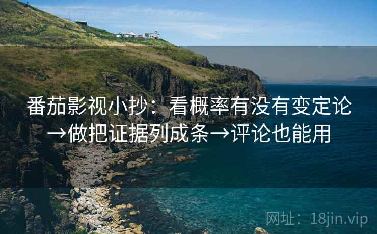 番茄影视小抄：看概率有没有变定论→做把证据列成条→评论也能用