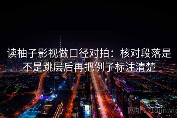 读柚子影视做口径对拍：核对段落是不是跳层后再把例子标注清楚
