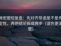 微密圈短复盘：先对齐导语是不是先定性，再把结论拆成两步（读完更清楚）